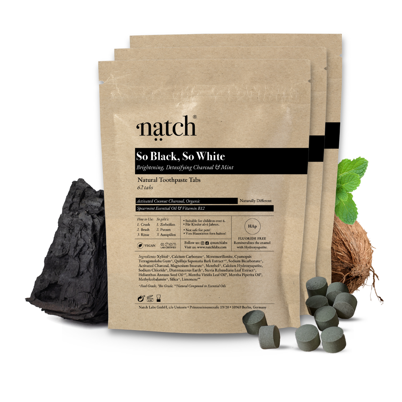 So Black, So White 3-Month Refill Bags - Natch Labs