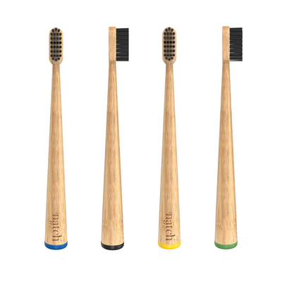 Natch Toothbrushes Foursome - four colors, soft bristles - Natch Labs