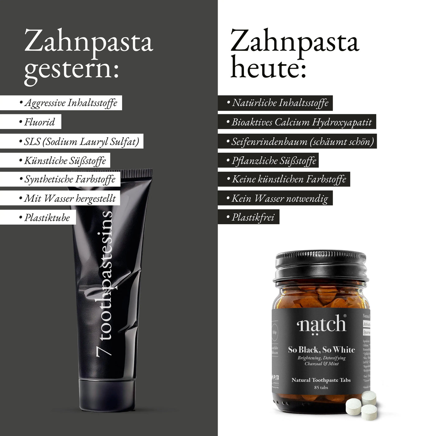 So Black, So White (Zahnpasta Tabs)
