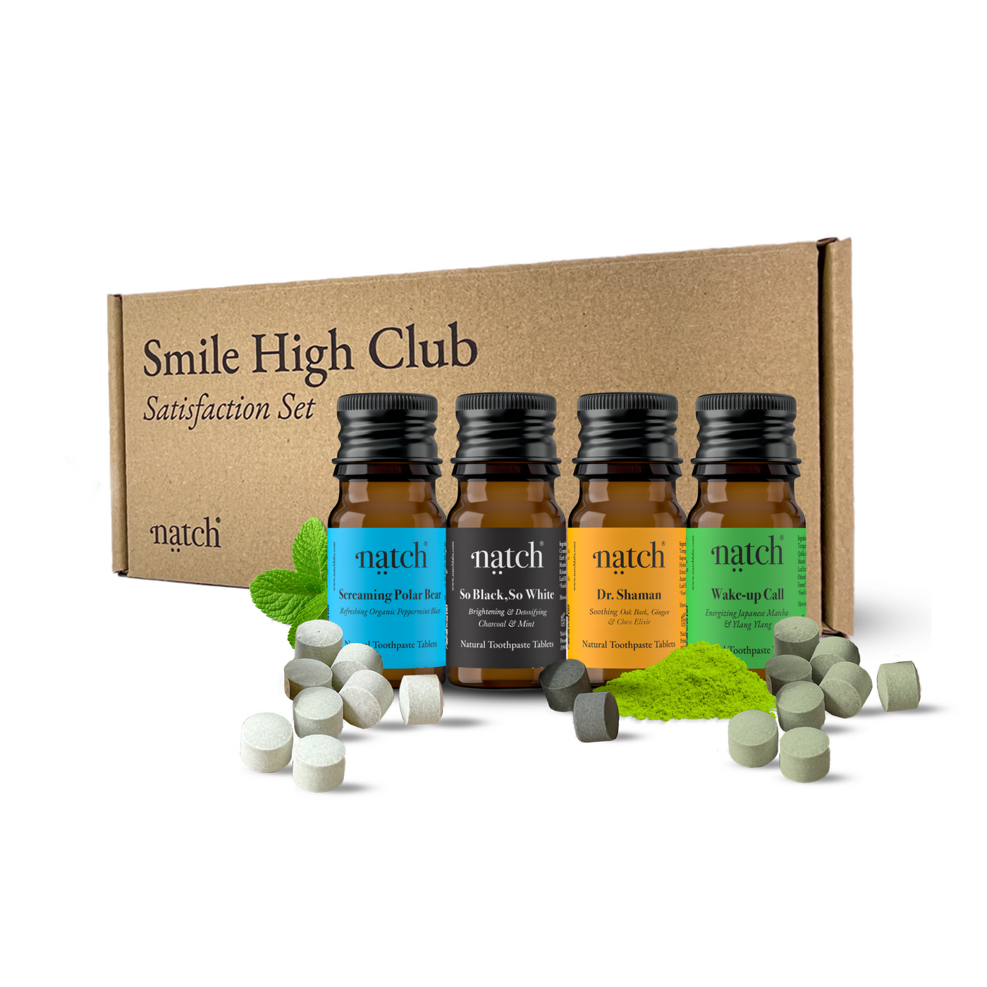 Smile High Gift Set - Mini Travel Size Toothpaste - Natch Labs