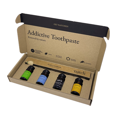 Smile High Gift Set - Mini Travel Size Toothpaste + Brush - Natch Labs